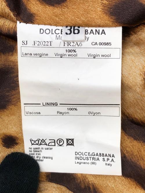 DOLCE & GABBANA（ドルチェ＆ガッバーナ）DOLCE & GABBANA (ドルチェ＆ガッバーナ) テーラードジャケット 裏地レオパード グレー サイズ:36の古着・服飾アイテム
