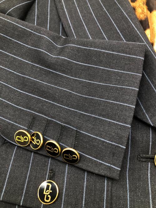 DOLCE & GABBANA（ドルチェ＆ガッバーナ）DOLCE & GABBANA (ドルチェ＆ガッバーナ) テーラードジャケット 裏地レオパード グレー サイズ:36の古着・服飾アイテム