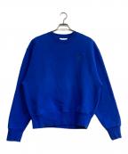 AMI Alexandre Mattiussiアミアレクサンドルマテュッシ）の古着「ハートロゴクルーネックスウェットシャツ　A21HJ028.747」｜ブルー