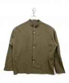 N.HOOLYWOODエヌ ハリウッド）の古着「スタンドカラーナイロンシャツ」｜カーキ