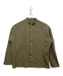 N.HOOLYWOOD（エヌ ハリウッド）の古着「スタンドカラーナイロンシャツ」｜カーキ