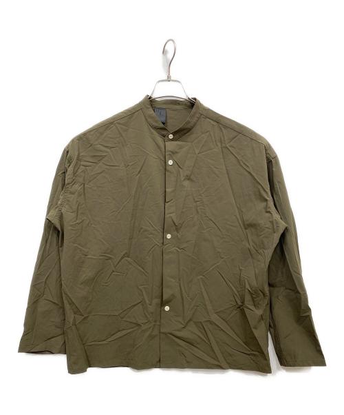 N.HOOLYWOOD（エヌ ハリウッド）N.HOOLYWOOD (エヌ ハリウッド) スタンドカラーナイロンシャツ カーキ サイズ:38の古着・服飾アイテム