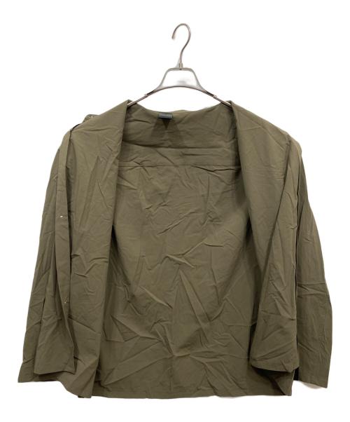 N.HOOLYWOOD（エヌ ハリウッド）N.HOOLYWOOD (エヌ ハリウッド) スタンドカラーナイロンシャツ カーキ サイズ:38の古着・服飾アイテム