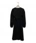 GANNI (ガニー) パフスリーブ ラップワンピース ブラック サイズ:32：8000円