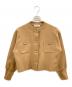 Arpege story（アルページュストーリー）の古着「金ボタンニットジャケット」｜ライトブラウン