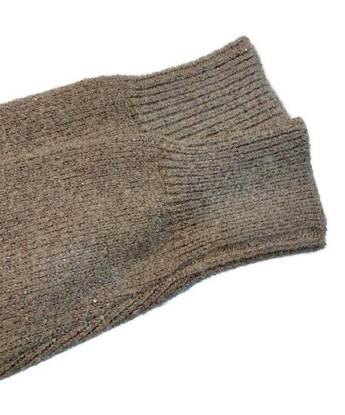 ARPEGE STORY（アルページュストーリー）ARPEGE STORY (アルページュストーリー) スパンコールニットジャケット ベージュ サイズ:2の古着・服飾アイテム