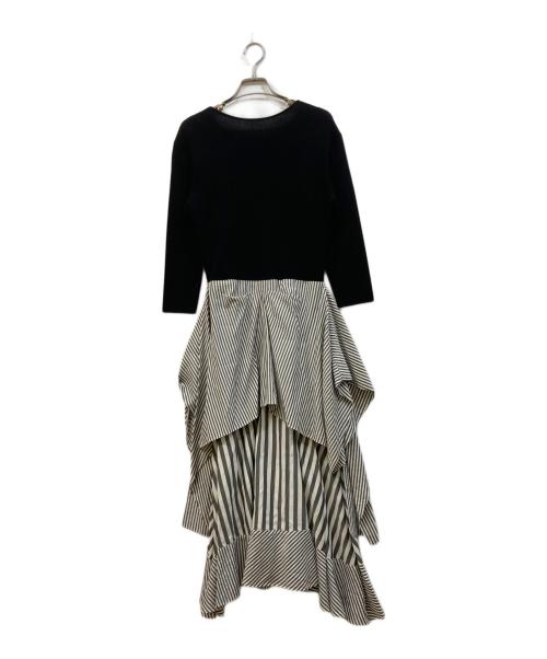 Diagram（ダイアグラム）Diagram (ダイアグラム) ニットコンビノットワンピース ブラック サイズ:SIZE 36の古着・服飾アイテム