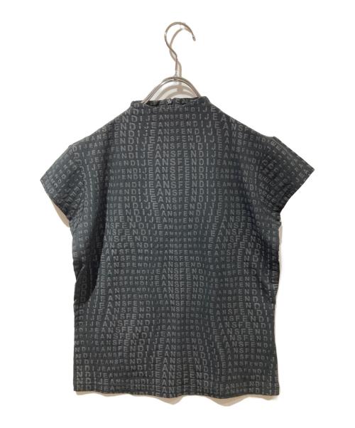 FENDI JEANS（フェンディ ジーンズ）FENDI jeans (フェンディ ジーンズ) ボトルネックカットソー ブラック サイズ:38の古着・服飾アイテム
