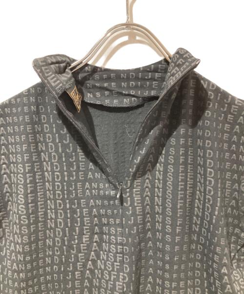 FENDI JEANS（フェンディ ジーンズ）FENDI jeans (フェンディ ジーンズ) ボトルネックカットソー ブラック サイズ:38の古着・服飾アイテム