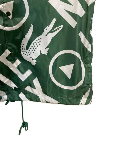 LACOSTE（ラコステ）LACOSTE (ラコステ) NETFLIX (ネットフリックス) 総柄コーチジャケット グリーン サイズ:SIZE Lの古着・服飾アイテム