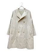 GALERIE VIEギャルリーヴィー）の古着「ドライコットンツイルノーカラーコート」｜ベージュ
