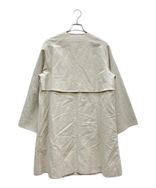 GALERIE VIE（ギャルリーヴィー）GALERIE VIE (ギャルリーヴィー) ドライコットンツイルノーカラーコート ベージュ サイズ:SIZE 36の古着・服飾アイテム
