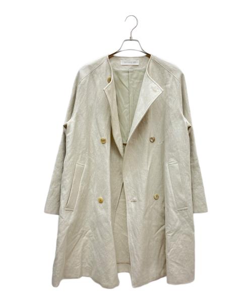 GALERIE VIE（ギャルリーヴィー）GALERIE VIE (ギャルリーヴィー) ドライコットンツイルノーカラーコート ベージュ サイズ:SIZE 36の古着・服飾アイテム