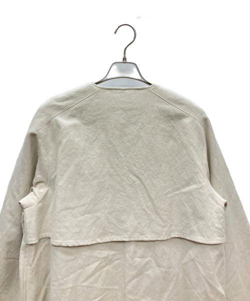 GALERIE VIE（ギャルリーヴィー）GALERIE VIE (ギャルリーヴィー) ドライコットンツイルノーカラーコート ベージュ サイズ:SIZE 36の古着・服飾アイテム