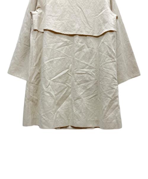 GALERIE VIE（ギャルリーヴィー）GALERIE VIE (ギャルリーヴィー) ドライコットンツイルノーカラーコート ベージュ サイズ:SIZE 36の古着・服飾アイテム