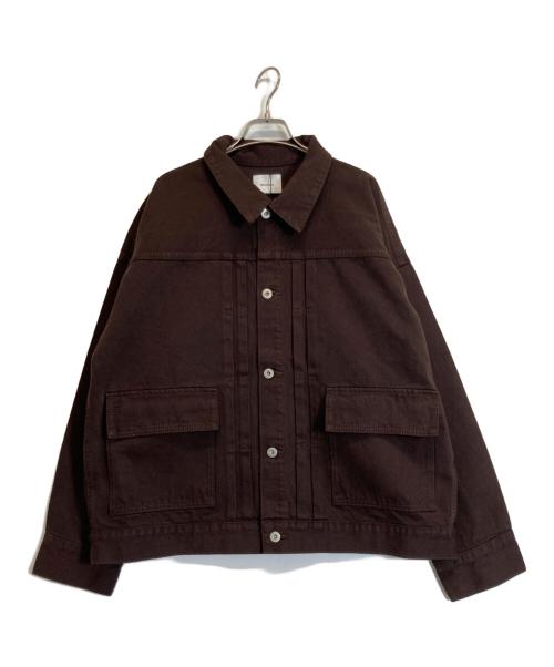 MIESROHE（ミースロエ）MIESROHE (ミースロエ) オーバーサイズデニムカバーオール ブラウン サイズ:1の古着・服飾アイテム