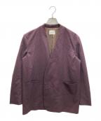 MIESROHEミースロエ）の古着「ノーカラージャケット」｜ブラウン