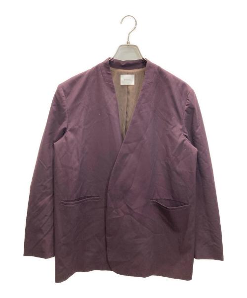 MIESROHE（ミースロエ）MIESROHE (ミースロエ) ノーカラージャケット ブラウン サイズ:SIZE 1の古着・服飾アイテム