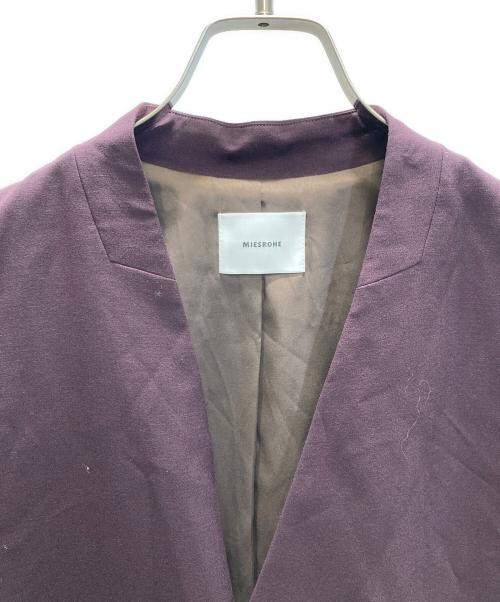 MIESROHE（ミースロエ）MIESROHE (ミースロエ) ノーカラージャケット ブラウン サイズ:SIZE 1の古着・服飾アイテム
