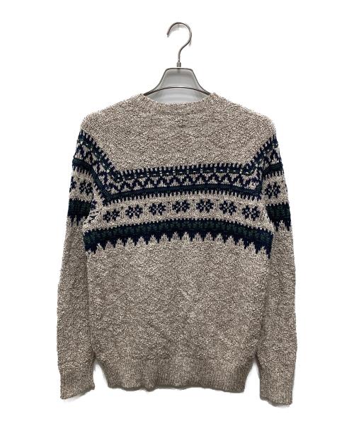 BROOKS BROTHERS（ブルックスブラザーズ）BROOKS BROTHERS (ブルックスブラザーズ) コットンフェアアイルクルーネックセーター ベージュ サイズ:Sの古着・服飾アイテム