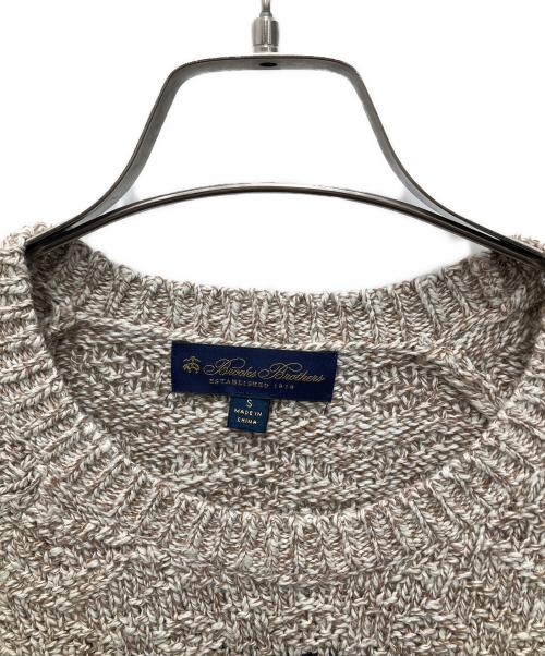 BROOKS BROTHERS（ブルックスブラザーズ）BROOKS BROTHERS (ブルックスブラザーズ) コットンフェアアイルクルーネックセーター ベージュ サイズ:Sの古着・服飾アイテム