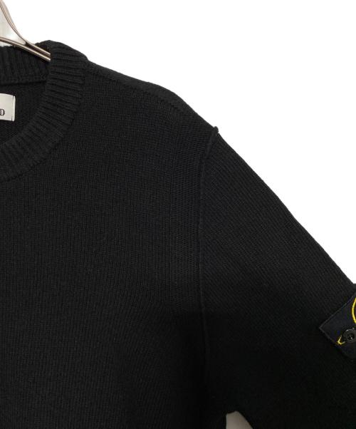 STONE ISLAND（ストーンアイランド）STONE ISLAND (ストーンアイランド) クルーネックニット ブラック サイズ:Lの古着・服飾アイテム