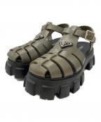 PRADAプラダ）の古着「モノリスラバー サンダル」｜オリーブ