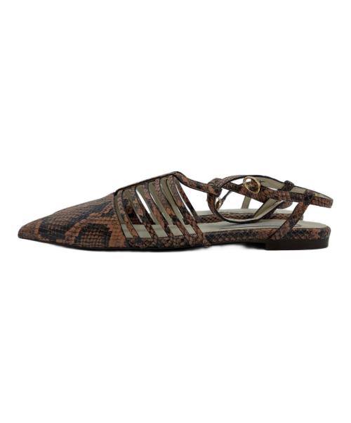 STELLA McCARTNEY（ステラマッカートニー）STELLA McCARTNEY (ステラマッカートニー) アンクルベルトフラット ミュール ブラウン サイズ:37の古着・服飾アイテム