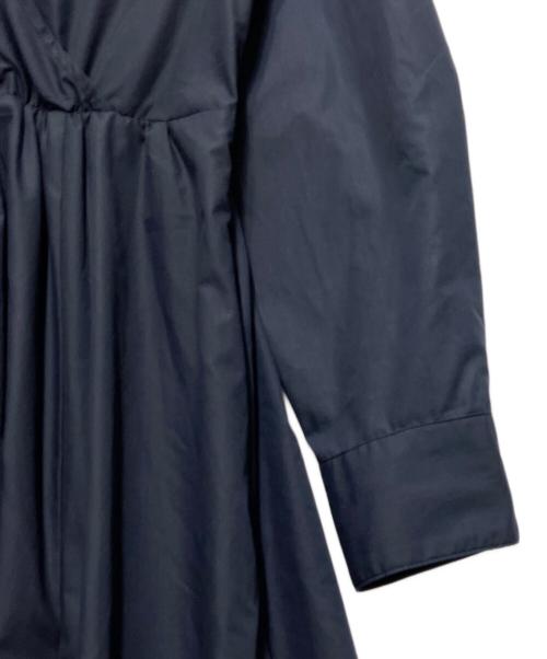 Mystrada（マイストラーダ）Mystrada (マイストラーダ) カシュクールシャツワンピース ネイビー サイズ:36の古着・服飾アイテム