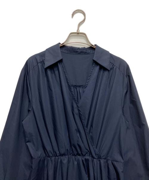 Mystrada（マイストラーダ）Mystrada (マイストラーダ) カシュクールシャツワンピース ネイビー サイズ:36の古着・服飾アイテム