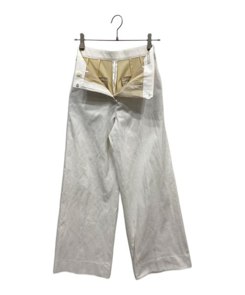 icB（アイシービー）icB (アイシービー) シェルタリングドライオックス ワイドパンツ ホワイト サイズ:2の古着・服飾アイテム