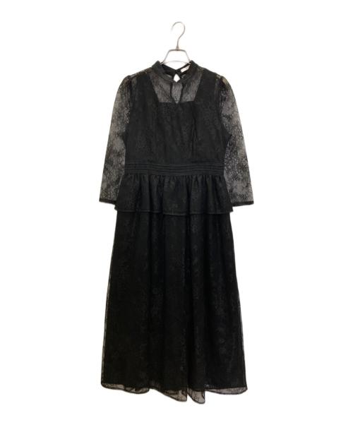 LeJa（レジャ）Leja (レジャ) レースワンピース ブラック サイズ:Ｍの古着・服飾アイテム
