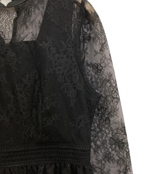 LeJa（レジャ）Leja (レジャ) レースワンピース ブラック サイズ:Ｍの古着・服飾アイテム