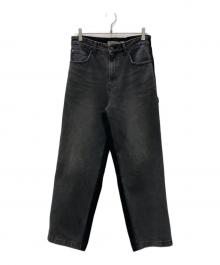 Matin Kim（マーティン・キム）の古着「切替デニムパンツ」｜ブラック