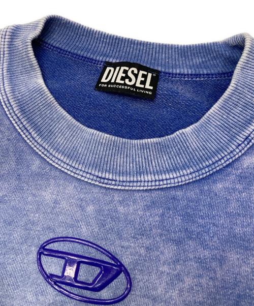 DIESEL（ディーゼル）DIESEL (ディーゼル) メタルDロゴオーバーダイスウェット ブルー サイズ:Mの古着・服飾アイテム