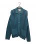 YOKE（ヨーク）の古着「MESH KNITTED BUTTONED CARDIGAN」｜グリーン