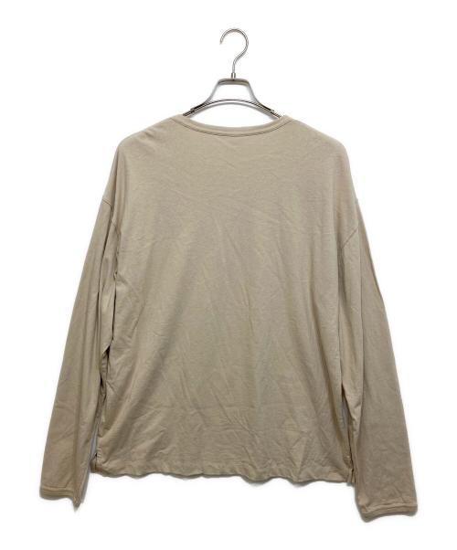 LEMAIRE（ルメール）LEMAIRE (ルメール) コットンリネンジャージーTシャツ ベージュ サイズ:Ｌの古着・服飾アイテム