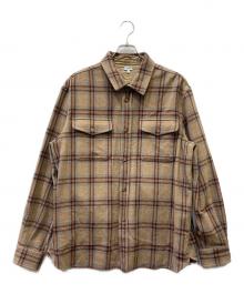 CARUSO×L'ECHOPPE（カルーゾ×レショップ）の古着「別注チェックシャツ」｜ブラウン