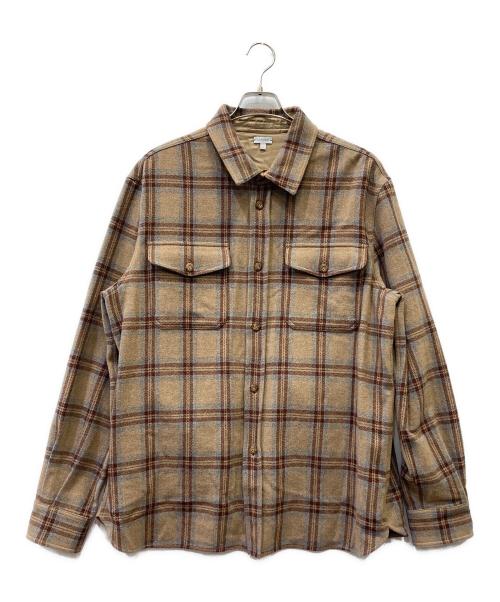 CARUSO（カルーゾ）CARUSO (カルーゾ) L'ECHOPPE (レショップ) 別注チェックシャツ ブラウン サイズ:Lの古着・服飾アイテム