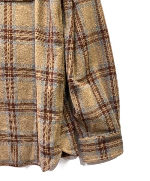 CARUSO（カルーゾ）CARUSO (カルーゾ) L'ECHOPPE (レショップ) 別注チェックシャツ ブラウン サイズ:Lの古着・服飾アイテム