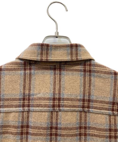 CARUSO（カルーゾ）CARUSO (カルーゾ) L'ECHOPPE (レショップ) 別注チェックシャツ ブラウン サイズ:Lの古着・服飾アイテム