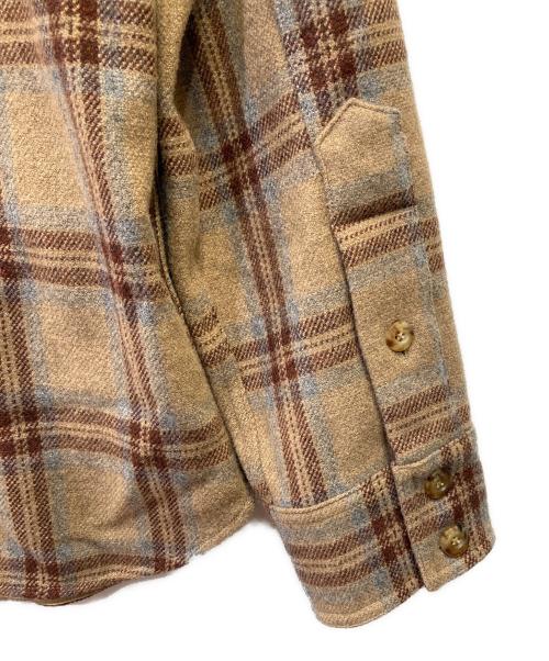 CARUSO（カルーゾ）CARUSO (カルーゾ) L'ECHOPPE (レショップ) 別注チェックシャツ ブラウン サイズ:Lの古着・服飾アイテム