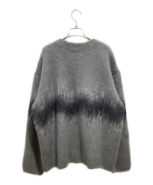 Tomas Maier（トーマスマイヤー）Tomas Maier (トーマスマイヤー) Ron Herman (ロンハーマン) Mohair Cardigan グレー×ブラック サイズ:Lの古着・服飾アイテム