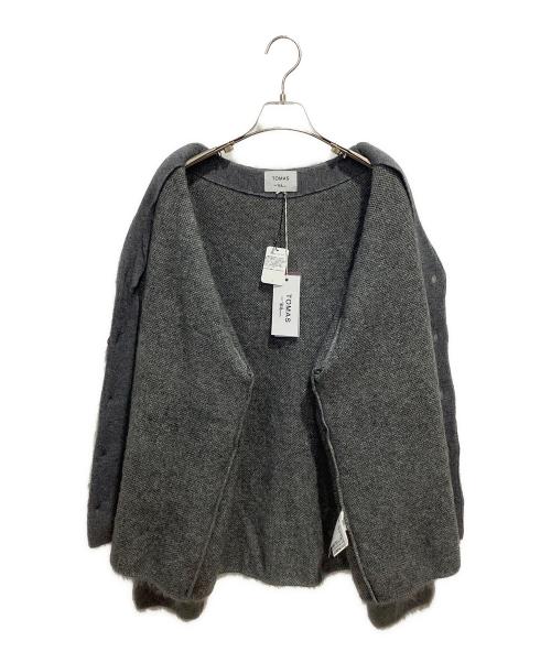 Tomas Maier（トーマスマイヤー）Tomas Maier (トーマスマイヤー) Ron Herman (ロンハーマン) Mohair Cardigan グレー×ブラック サイズ:Lの古着・服飾アイテム