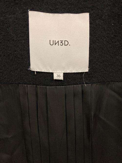 UN3D.（アンスリード）UN3D. (アンスリード) アンゴラ混ウールロングコート ブラック サイズ:SIZE 36の古着・服飾アイテム