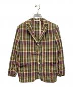 kenneth field×J.PRESSケネスフィールド×ジェイプレス）の古着「マドラスチェックジャケット」｜グリーン×ブラウン