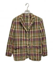 kenneth field×J.PRESS（ケネスフィールド×ジェイプレス）の古着「マドラスチェックジャケット」｜グリーン×ブラウン