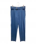 CULLNIクルニ）の古着「ベルテッドテーパードパンツ」｜ブルー