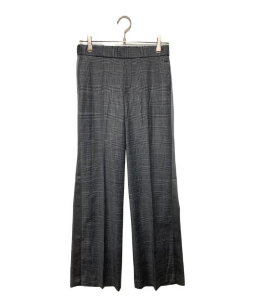 AP STUDIO（エーピーストゥディオ）AP STUDIO (エーピーストゥディオ) サイドラインチェックパンツ グレー サイズ:40の古着・服飾アイテム