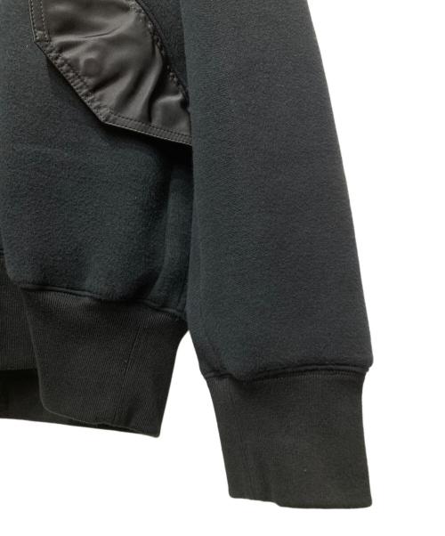 sacai（サカイ）sacai (サカイ) Sponge Sweat Hoodie/スポンジスウェットフーディ ネイビー×ブラック サイズ:2の古着・服飾アイテム